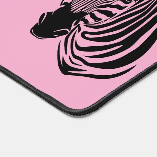 Zebra's met aangepaste naam bureaumat (Hoek)