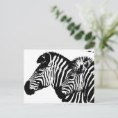 Zebras Modern Black and White Pop Art Sjabloon. Briefkaart (Staand voorkant)