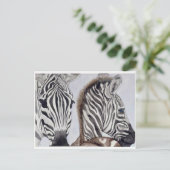 Zebras Moeder en Kind Briefkaart (Staand voorkant)