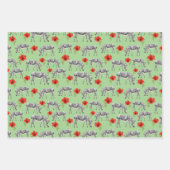 Zebras onder Hibiscus Flowers Inpakpapier Vel (Voorkant)