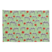 Zebras onder Hibiscus Flowers Kussensloop (Achterkant-Rechts)