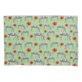 Zebras onder Hibiscus Flowers Kussensloop (Voorkant-Links)