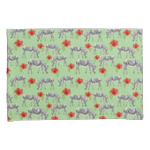 Zebras onder Hibiscus Flowers Kussensloop (Voorkant-Rechts)