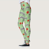 Zebras onder Hibiscus Flowers Leggings (Links)