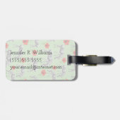 Zebras onder Hibiscus Flowers | Monogram Bagagelabel (Achterkant horizontaal)