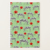 Zebras onder Hibiscus Flowers Planner (Voorkant)