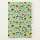 Zebras onder Hibiscus Flowers Planner (Achterkant)