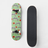 Zebras onder Hibiscus Flowers Skateboard (Voorkant)