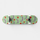 Zebras onder Hibiscus Flowers Skateboard (Horizontaal)