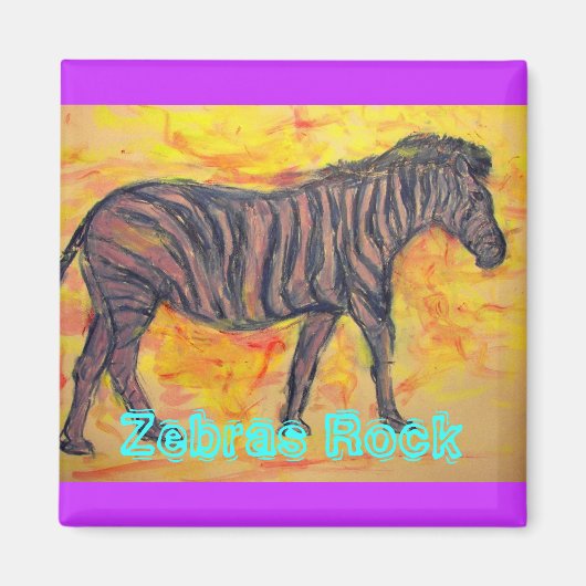 Zebras Rock Magneet (Voorkant)