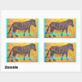Zebras Rock Rechthoekige Sticker (Vel)