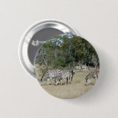 Zebras Ronde Button 5,7 Cm (Voorkant /achterkant)
