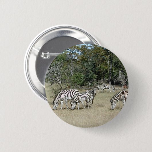 Zebras Ronde Button 5,7 Cm (Voorkant /achterkant)