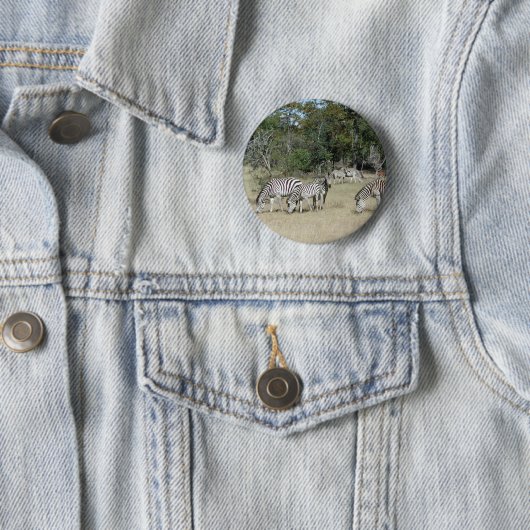 Zebras Ronde Button 5,7 Cm (In situ)