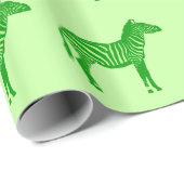 Zebras - Shades of Lime Green Cadeaupapier (Rol Hoek)