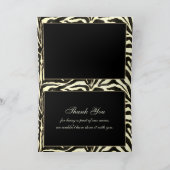 zebra's strippen goud & zwart Chic Business Dank j Bedankkaart (Binnen)