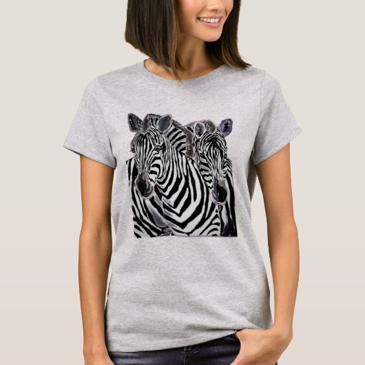 Zebras T-Shirt - Schilderen (Voorkant)