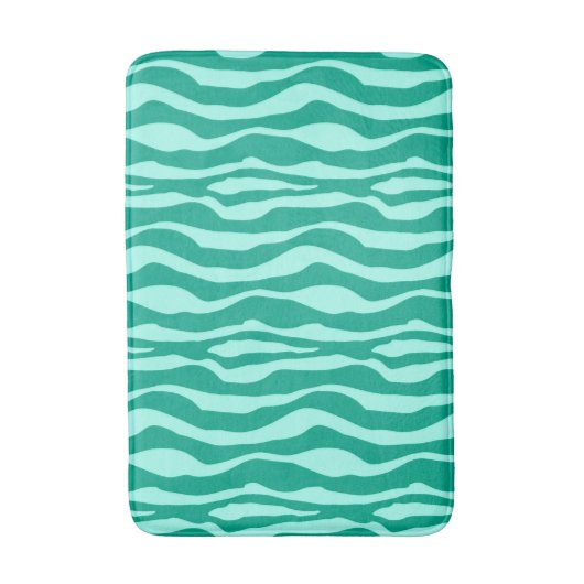 Zebra's - Turquoise en Aqua Badmat (Voorkant Verticaal)