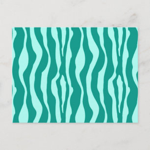 Zebra's - Turquoise en Aqua Briefkaart