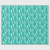 Zebra's - Turquoise en Aqua Cadeaupapier (Vlak)