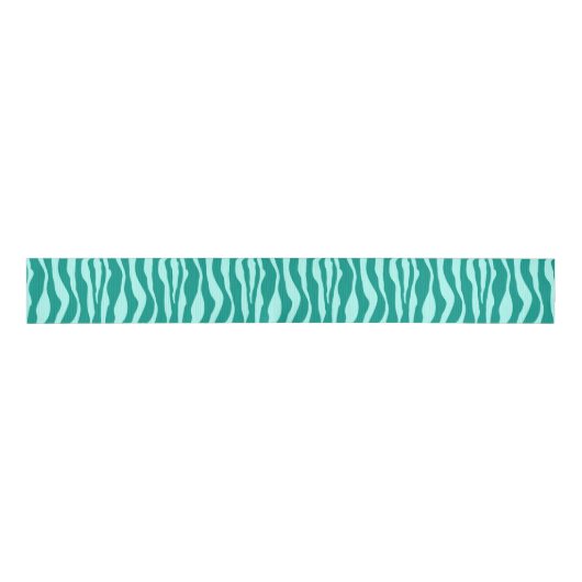 Zebra's - Turquoise en Aqua Grosgrain Lint (Voorkant)