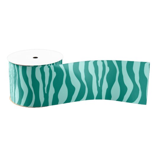 Zebra's - Turquoise en Aqua Grosgrain Lint (Spoel)