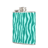 Zebra's - Turquoise en Aqua Heupfles (Links)