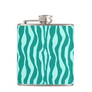 Zebra's - Turquoise en Aqua Heupfles