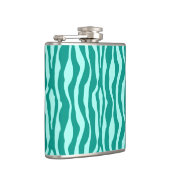 Zebra's - Turquoise en Aqua Heupfles (Rechts)