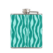 Zebra's - Turquoise en Aqua Heupfles (Achterkant)