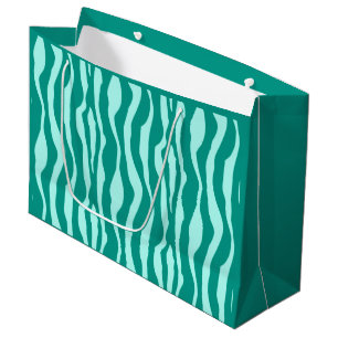 Zebra's - Turquoise en Aqua Large Cadeautasje