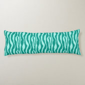 Zebra's - Turquoise en Aqua Lichaamskussen (Achterkant)