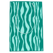 Zebra's - Turquoise en Aqua Medium Cadeauzakje (Voorkant)