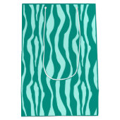 Zebra's - Turquoise en Aqua Medium Cadeauzakje (Achterkant)