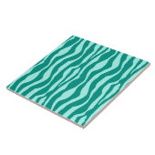 Zebra's - Turquoise en Aqua Tegeltje (Zijkant)