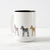 Zebras Tweekleurige Koffiemok (Voorkant links)
