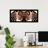 Zebras uit liefde poster (Thuiskantoor)