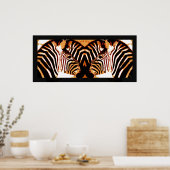 Zebras uit liefde poster (Keuken)