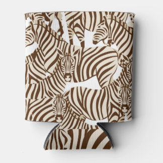 Zebra's, wilde savanne, naadloos patroon blikjeskoeler