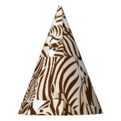 Zebra's, wilde savanne, naadloos patroon feesthoedjes (Achterkant)