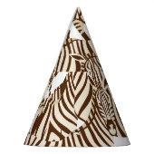 Zebra's, wilde savanne, naadloos patroon feesthoedjes (Links)