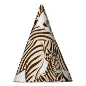 Zebra's, wilde savanne, naadloos patroon feesthoedjes (Rechts)