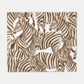 Zebra's, wilde savanne, naadloos patroon fleece deken (Voorkant (Horizontaal))