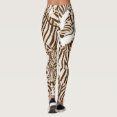 Zebra's, wilde savanne, naadloos patroon leggings (Achterkant)