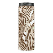 Zebra's, wilde savanne, naadloos patroon thermosbeker (Achterkant)