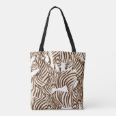Zebra's, wilde savanne, naadloos patroon tote bag (Achterkant)