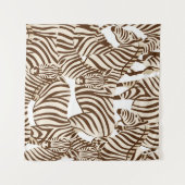Zebra's, wilde savanne, naadloos patroon wandkleed (Voorkant (horizontaal))