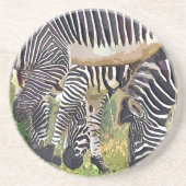ZEBRAS ZANDSTEEN ONDERZETTER (Voorkant)