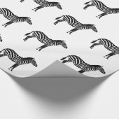 Zebras - zwart en wit cadeaupapier (Hoek)