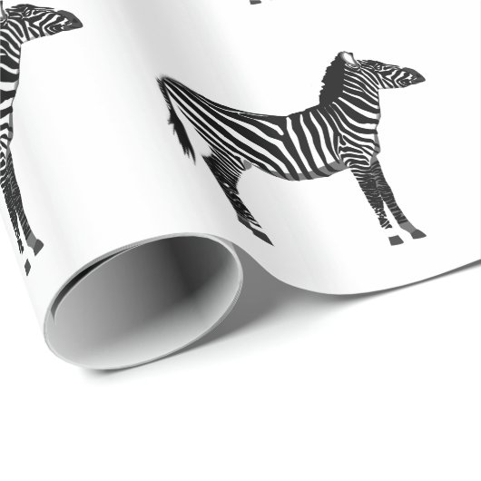 Zebras - zwart en wit cadeaupapier (Rol Hoek)